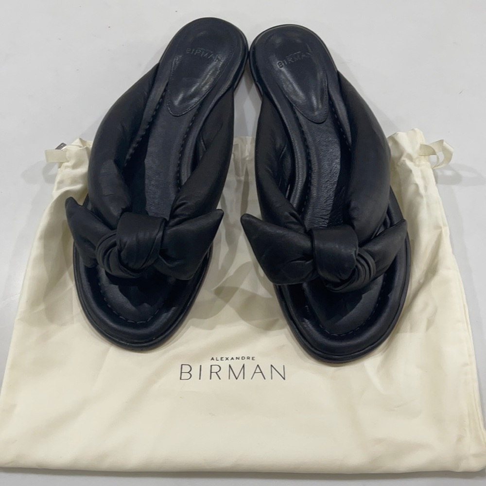 Alexandre Birman Soft Clarita Flat Sandal Black 39.5